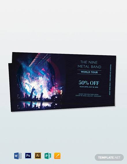 blank ticket voucher template