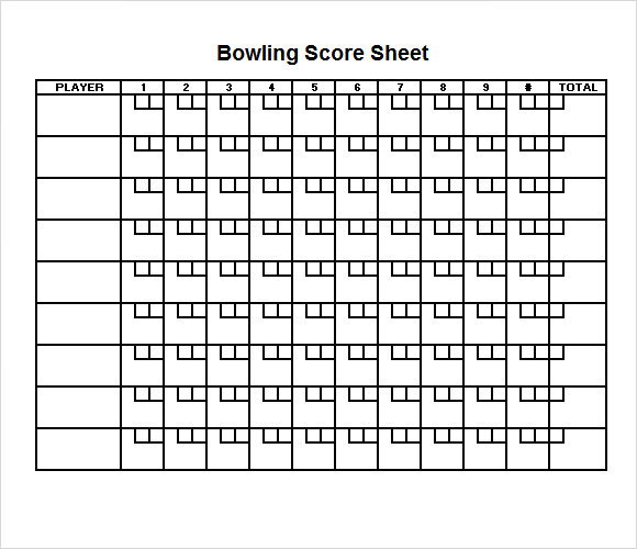 FREE 10 Sample Bowling Score Sheet Templates In Google Docs Google Sheets Excel MS Word