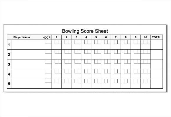 Bowling Chart Template