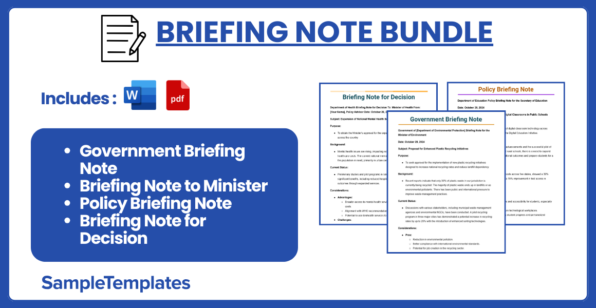 briefing note bundle