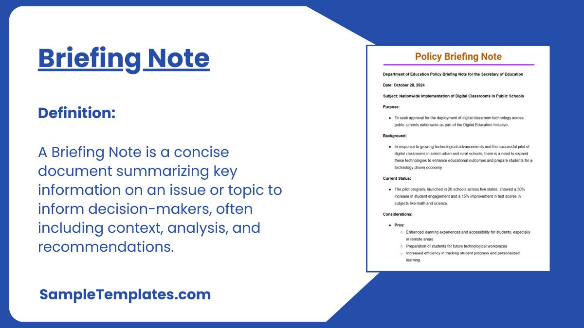 Briefing Note