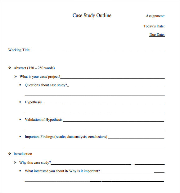 business case study analysis format