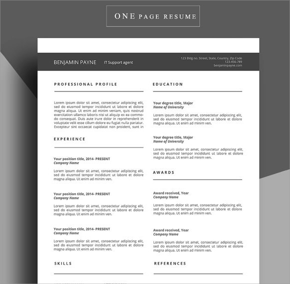 chronological resume template download