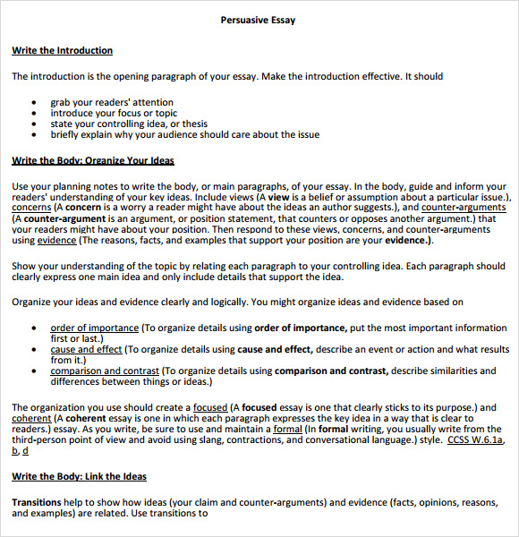 counter argument example middle school