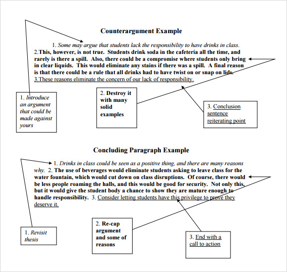 counter argument example paragraph