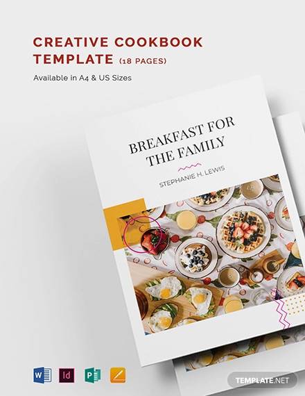 creative cookbook template