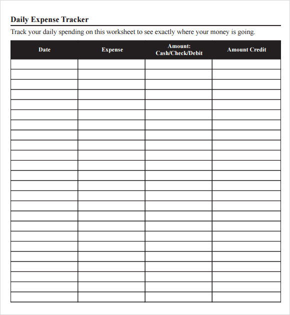 excel spreadsheet expense tracker