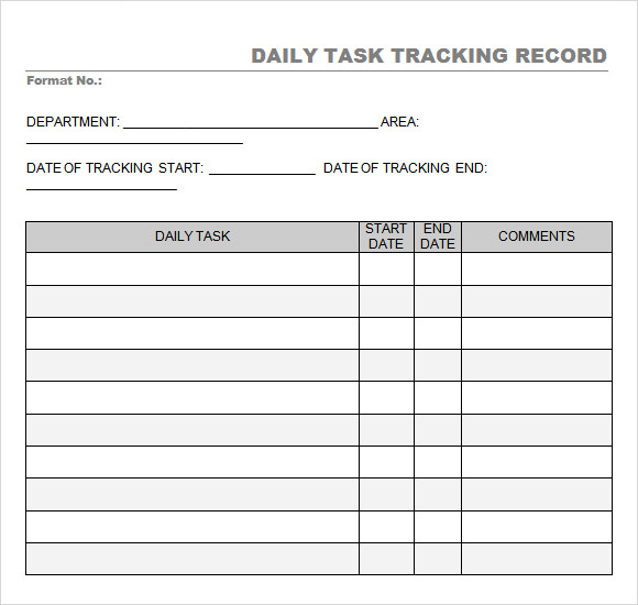 task tracking forms