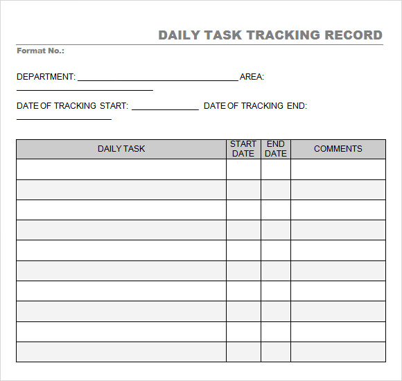FREE 6 Task Tracking Samples In PDF MS Word Excel