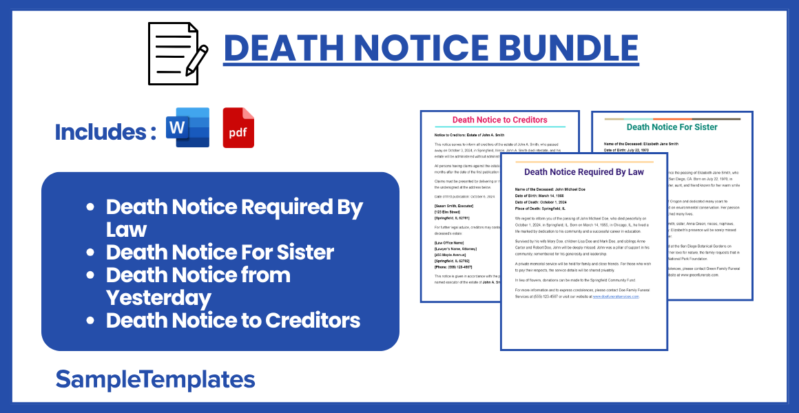 death notice bundle