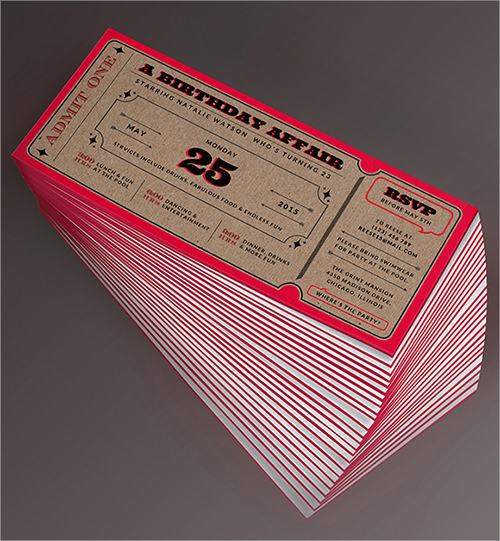 editable airline ticket invitation