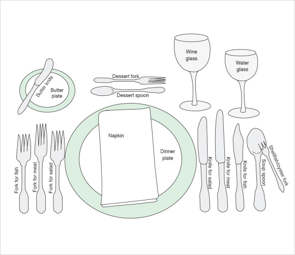 formal place setting template