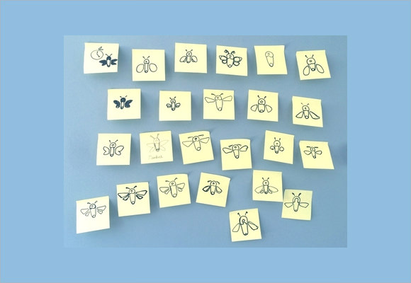 format sticky notes