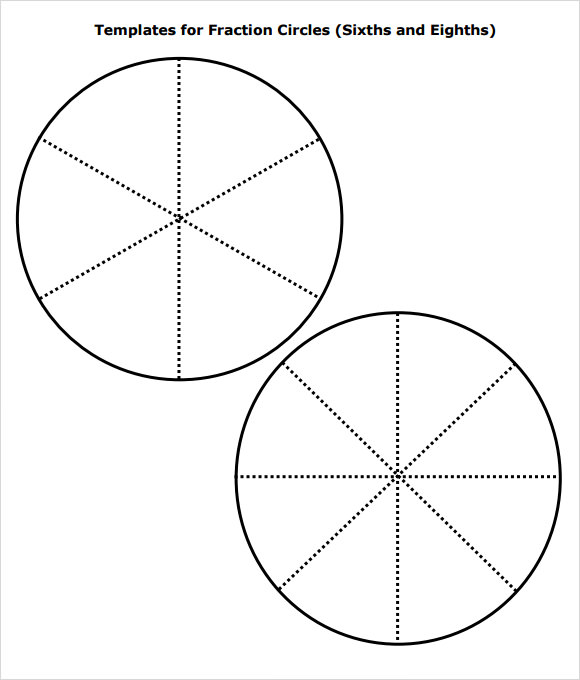 fraction circle template