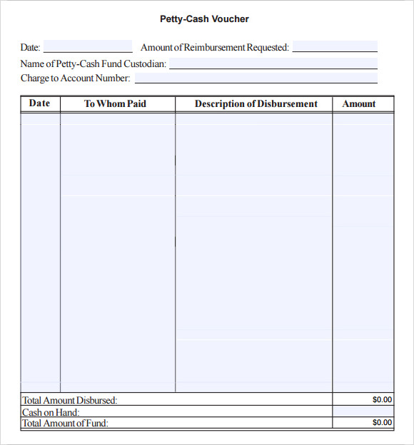 free petty cash voucher templates