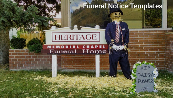 funeral notice templates