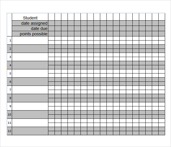 52 SAMPLE PRINTABLE GRADEBOOK - SamplePrintable2