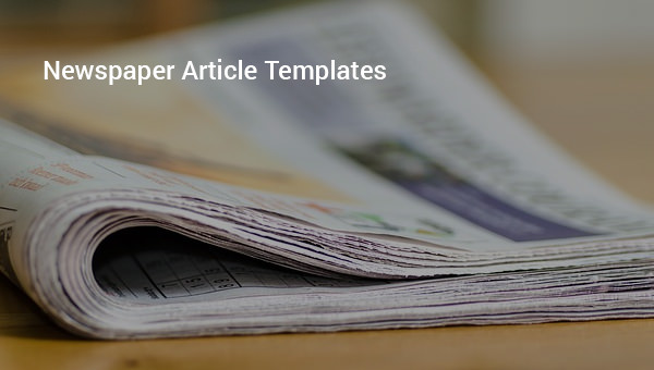 Free 7 Newspaper Article Samples In Pdf Ms Word Psd