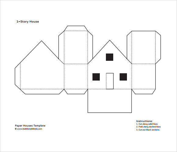 Downloadable Paper House Template Printable