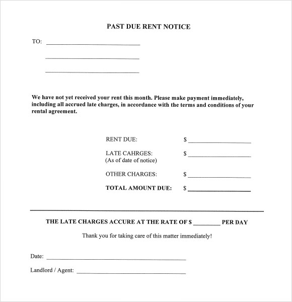 Free 11 Useful Sample Late Rent Notice Templates In Pdf Google Docs Ms Word Apple Pages