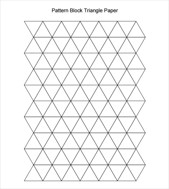 pattern block triangle paper