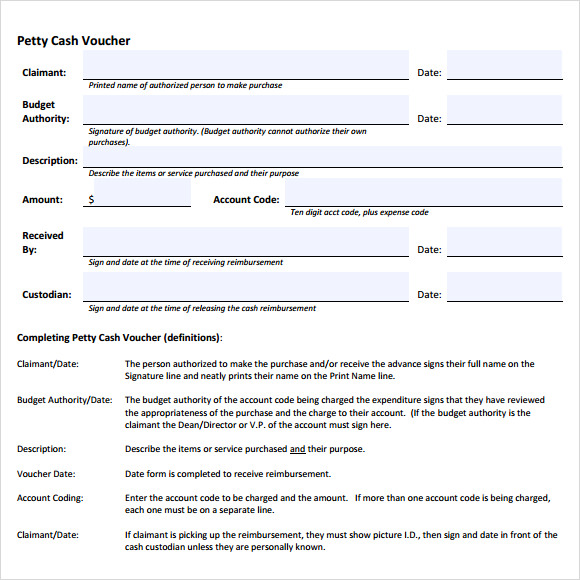 petty cash voucher template pdf