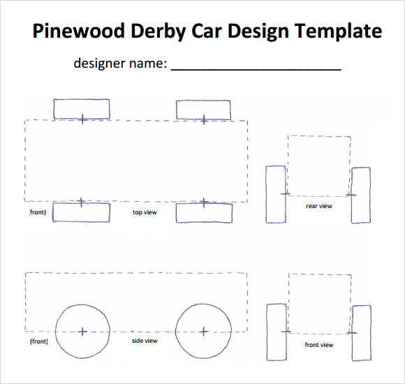 pinewood derby car design template