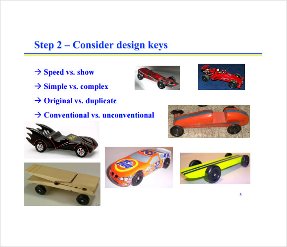 pinewood derby document template