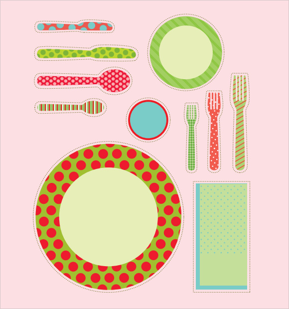 place setting template for kids