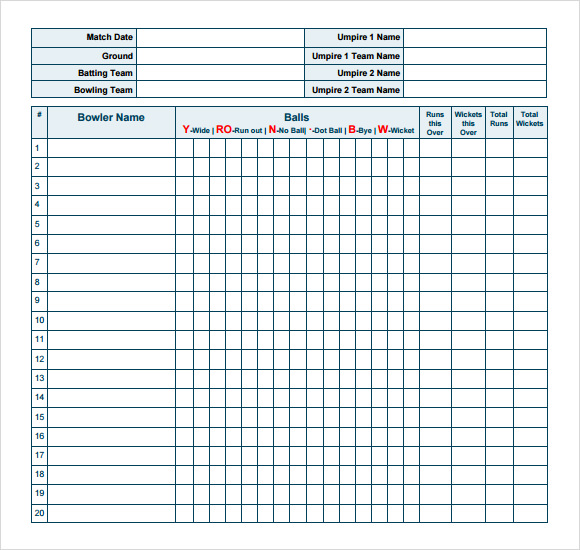 printable bowling score sheet