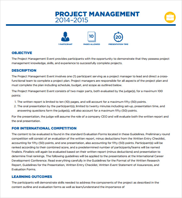 project management template