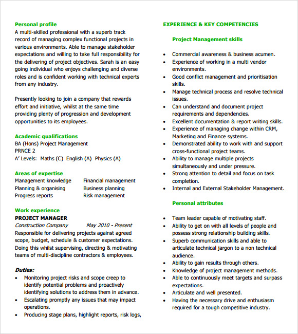 Project Manager Cv Template Word - Project Manager Resume Samples Sample Resume For It Project Manager Naukri Com / It is only compatible with the real microsoft word (not with open office, google docs, ipad or iphone).