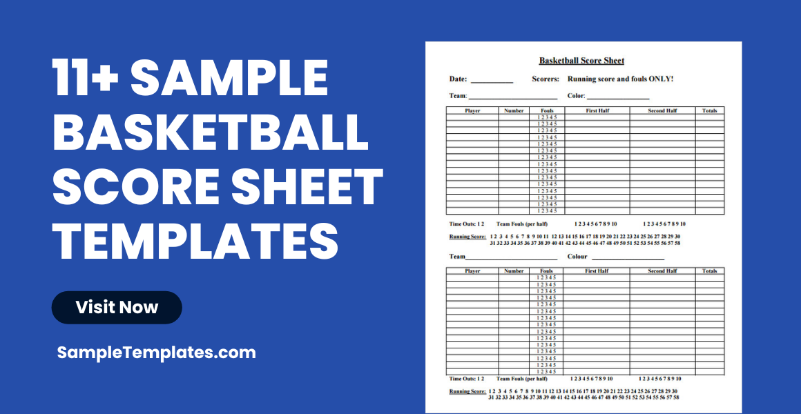 sample basketball score sheet template