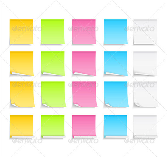 sample sticky notes