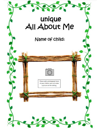 sample unique all about me template