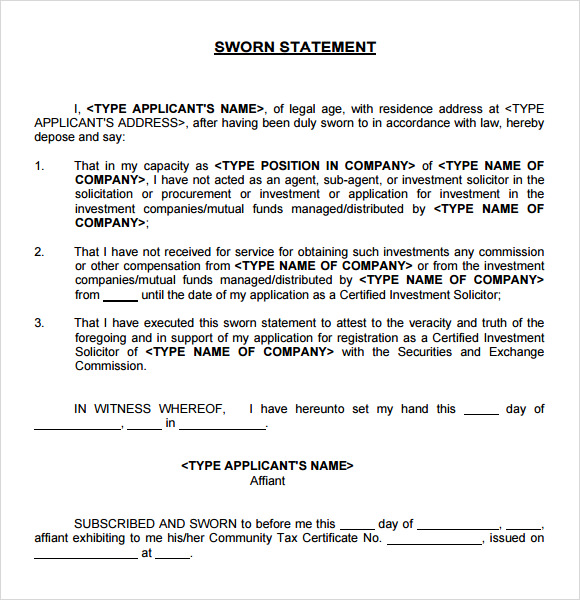 How to Write a Legal Statement