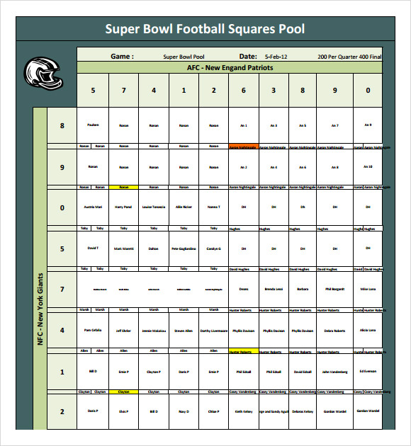 Nfl Printable Pool Sheets 2020-2023 - Fill and Sign Printable Template  Online