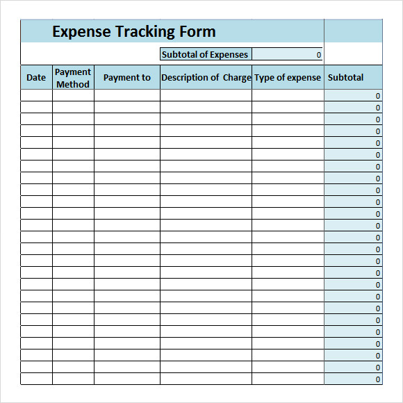 FREE 7+ Sample Expense Tracking Templates in PDF | MS Word ...