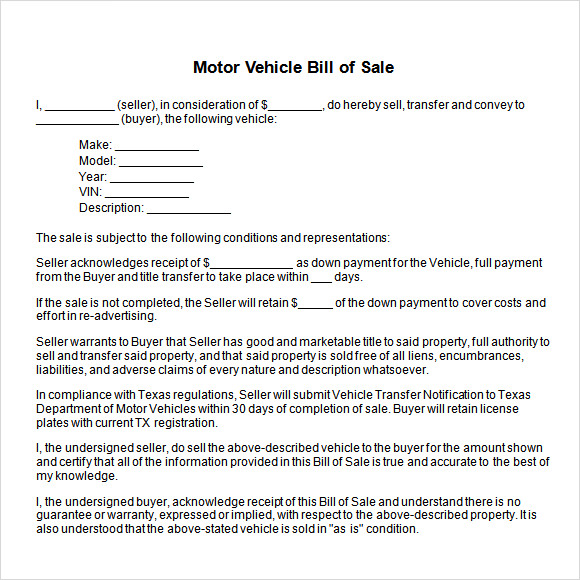 Dentrodabiblia Car Bill Of Sale Template Word