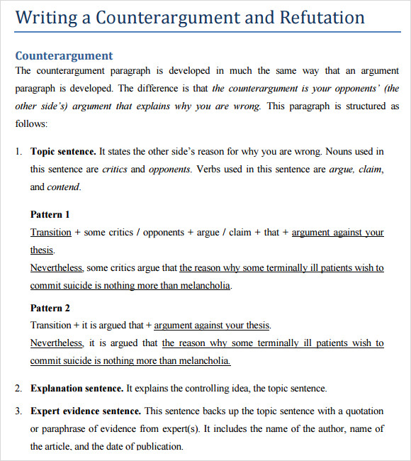 FREE 8+ Counter Argument Samples in PDF | MS Word