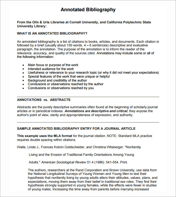 annotated bibliography microsoft word template