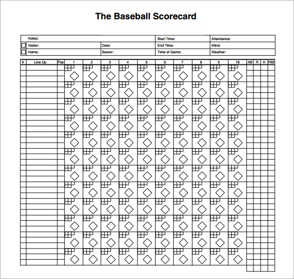 baseball score sheet pdf