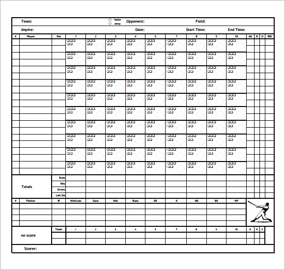 blank baseball score sheet pdf