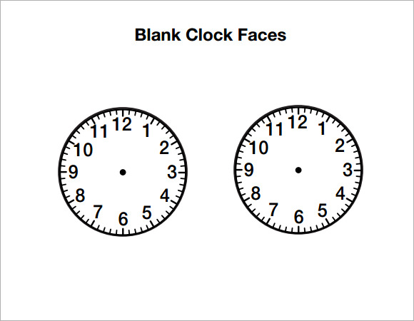 clock template pdf