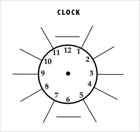 clock template printable