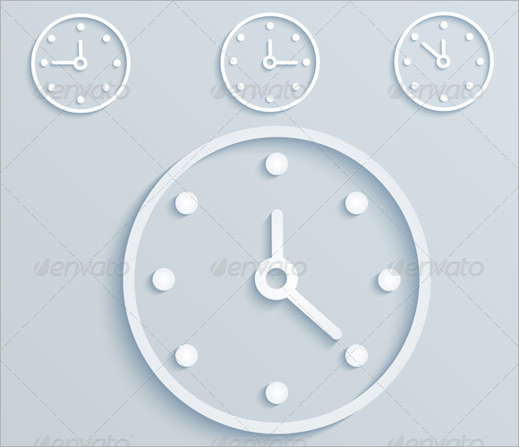 clock template vector