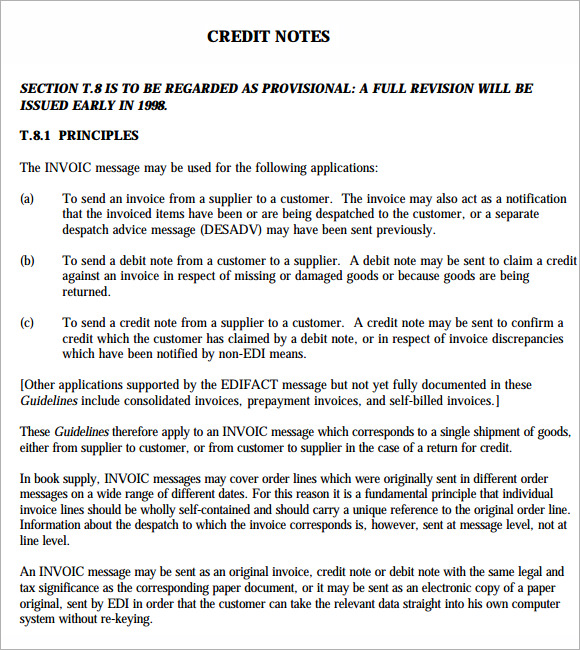 debit note format 5 Documents Word Sample Note  in Credit  ,  PSD PDF,