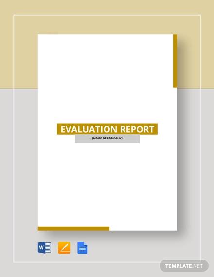 evaluation report template