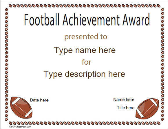 Soccer Certificate Templates For Word