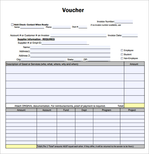 free payment voucher template
